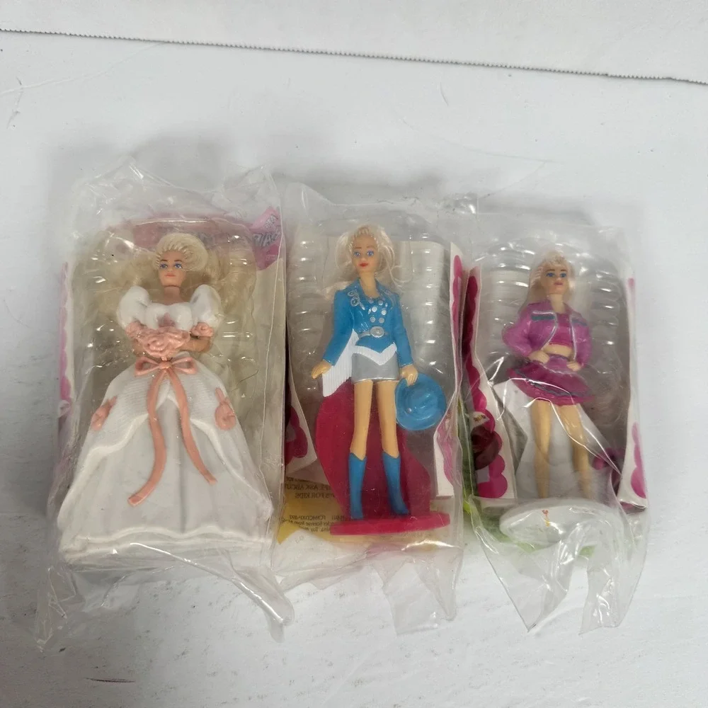 Vintage 1992 McDonald's Happy Meal Barbie‎ Figures Lot of 3 NIP Sealed